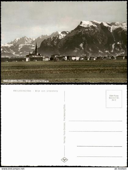 Freilassing  Salzburghofen FREILASSING Blick zum Untersberg 1955