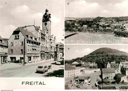 Freital Rathaus Teilansicht Blick zum Windberg