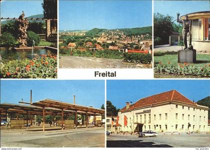 Freital Storchenbrunnen Stahlwerkerdenkmal Busbahnhof