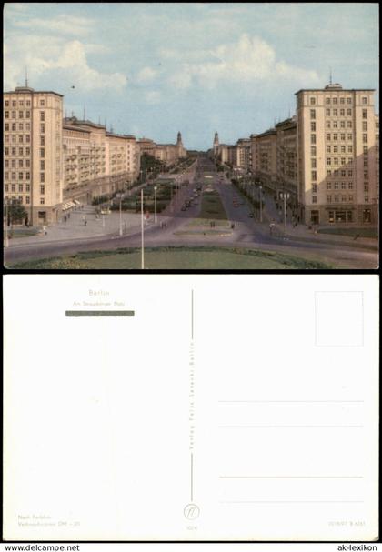 Ansichtskarte Friedrichshain-Berlin Strausberger Platz 1961