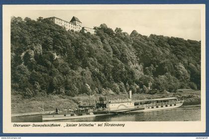 Oberweser-Dampfschiff bei Fürstenberg, ungebraucht (AK5479)