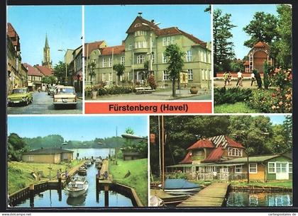 AK Fürstenberg /Havel, Ernst-Thälmann-Strasse, Gaststätte Anglerheim, Havelschleuse