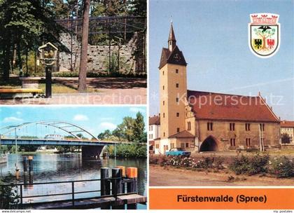 Fuerstenwalde Spree Heimattiergarten Bruecke Thaelmann-Pioniere Rathaus