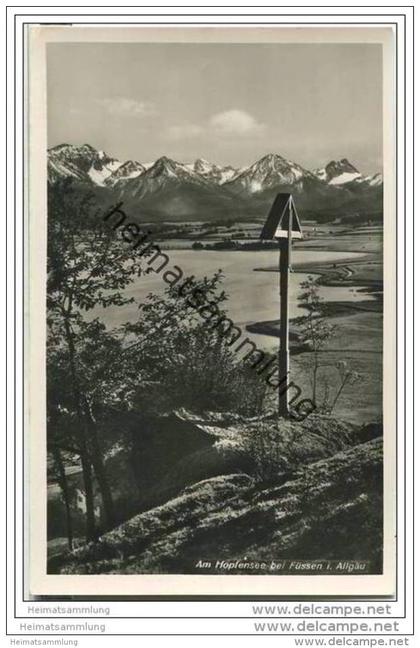 Füssen - Hopfensee - Wegkreuz - Foto-AK