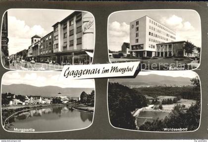 Gaggenau Waldseebad Rathaus Hauptstrasse Murgpartie