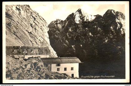 B2437 - Knorrhütte an der Zugspitze gegen Hochwanner - Alpenverein Sektion München - gel 1931 - Albert Link