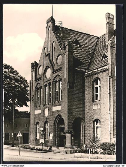 AK Gartz /Oder, Ansicht vom Rathaus