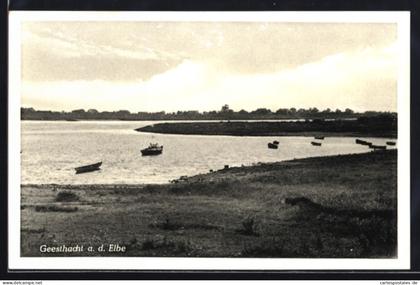 AK Geesthacht a. d. Elbe, Uferpartie