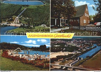 Geesthacht Elbe Jugendherberge Fliegeraufnahme Schwimmbad