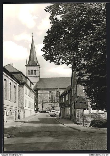AK Gehren / Thür., Blick zur Kirche