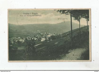 GEISING I. ERZGEB BLICK AUF GEISING UND ALTENBERG  1923