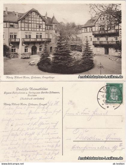 Ansichtskarte Gelenau (Erzgebirge) König Albert Heim 1928