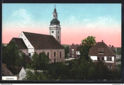 AK Genthin, Ortspartie mit Kirche