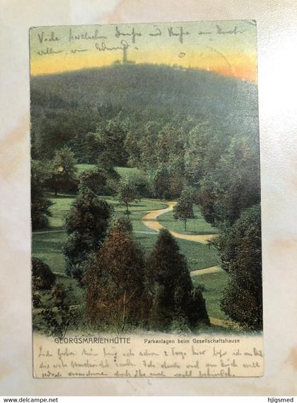 Germany Deutschland Georgsmarienhütte Georgsmarienhuette Park Gesellschafts Hause 13260 post card POSTCARD