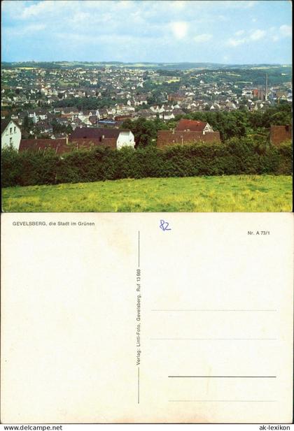 Ansichtskarte Gevelsberg Panorama Totalansicht 1973