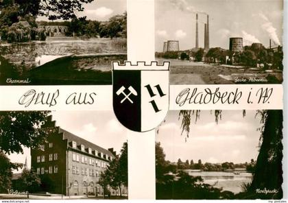 Gladbeck Ehrenmal Zeche Hibernia Postamt Nordpark Wappen