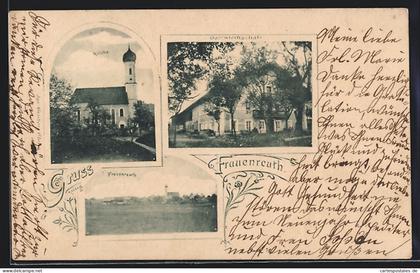 AK Frauenreuth / Glonn, Gasthaus, Kirche, Teilansicht