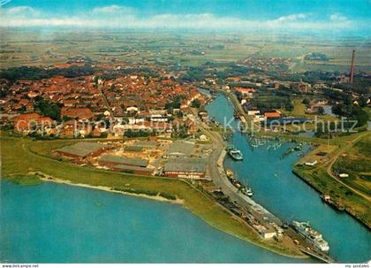 Glueckstadt Elbe Hafen Fliegeraufnahme
