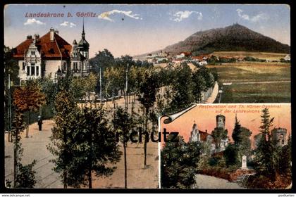 ALTE POSTKARTE LANDESKRONE BEI GÖRLITZ THEODOR-KÖRNER-DENKMAL Monument Zgorzelec Zhorjelc cpa postcard AK Ansichtskarte