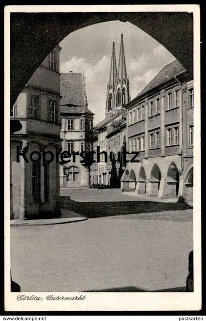ÄLTERE POSTKARTE GÖRLITZ UNTERMARKT STEMPEL 10 JAHRE DRK DDR Zgorzelec Zhorjelc cpa postcard AK Ansichtskarte