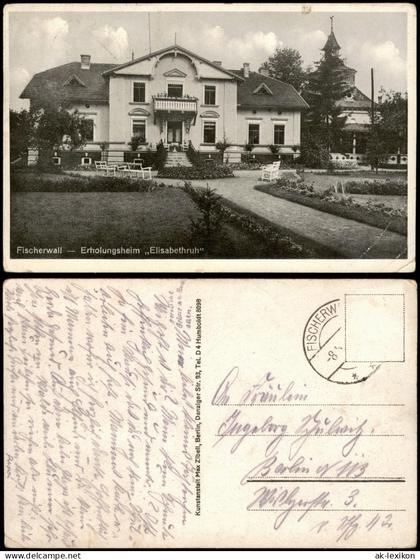 Ansichtskarte Fischerwall-Gransee Erholungsheim Elisabethruh 1928