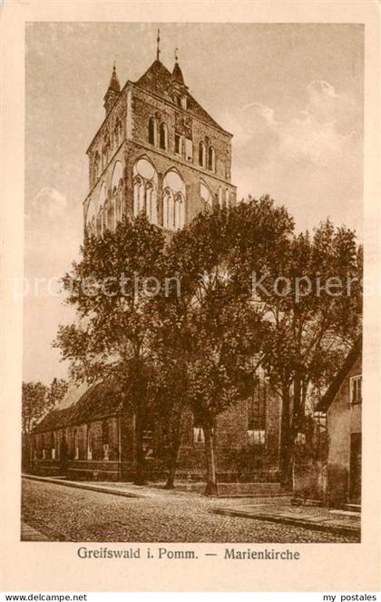 Greifswald Marienkirche Kuenstlerkarte
