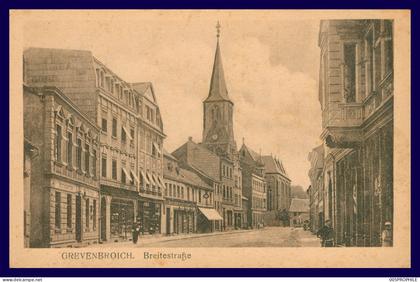 * GREVENBROICH - BREITESTRASSE - Breitestraße - EGLISE - ANIMÉE - EDIT KRAPOHL - 1919