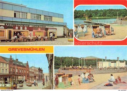 Grevesmuehlen Kreihnsdoerper-Ladenstrat Ploggensee Badestrand Postamt Strassensz
