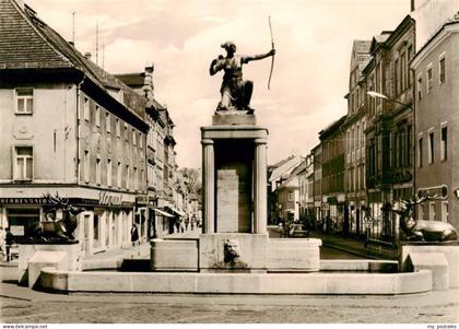 Grossenhain Sachsen Dianabrunnen auf dem Karl Marx Platz
