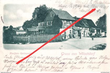 AK Wilschdorf Gasthof Restaurant Kaulfuß a Dürrröhrsdorf Dittersbach Arnsdorf Stolpen Fischbach Helmsdorf Rossendorf