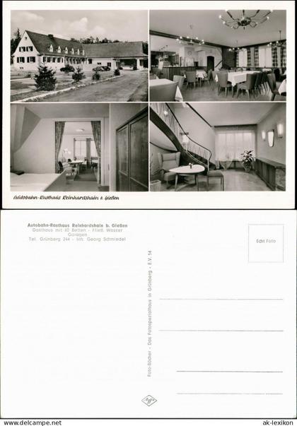 Reinhardshain-Grünberg (Hessen) Autobahn-Rasthaus 4 Bild Innen 1961