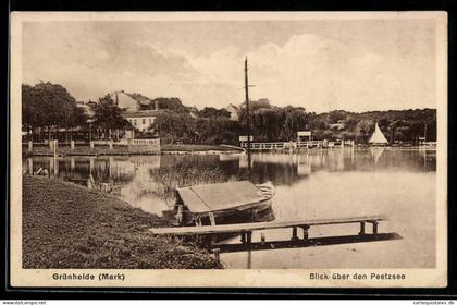 AK Grünheide /Mark, Blick über den Peetzsee