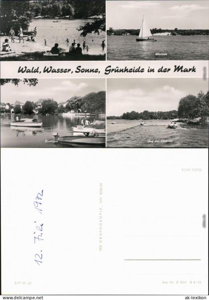 Ansichtskarte Grünheide (Mark) Möllensee, Werlsee, Peetzsee, Löcknitz 1972