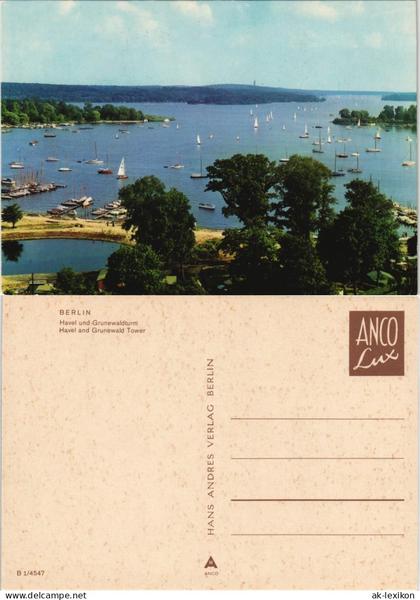 Grunewald-Berlin Havel und Grunewaldturm Havel and Grunewald Tower 1970