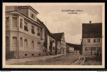 AK Gundelfingen, Blick in die Hauptstrasse