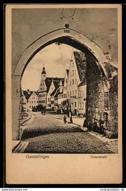 AK Gundelfingen, Partie in der Hauptstrasse