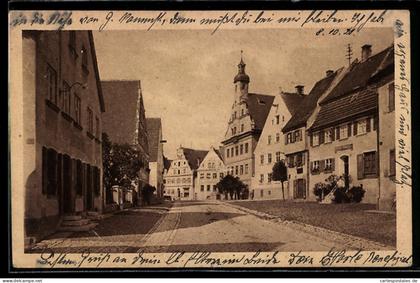 AK Gundelfingen, Strassenpartie mit Wohnhäusern