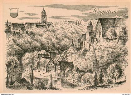 Haigerloch Altes Staedtebild Zeichnung