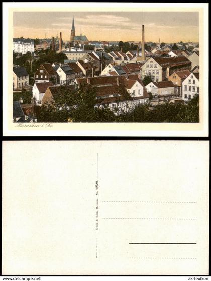 Ansichtskarte Hainichen Totale 1924