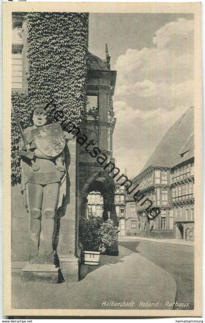Halberstadt - Rathaus - Roland - Verlag Otto Diederichs Halberstadt