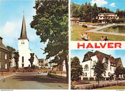 Halver Kirche Schwimmbad Rathaus