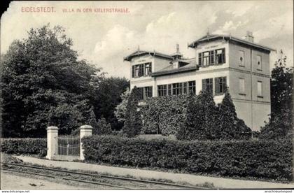 CPA Hamburg Eidelstedt, Villa in der Kieler Straße, Gesamtansicht, Tor, Gleise