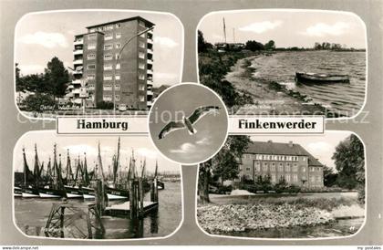 Finkenwerder Detlef Wulf Haus Hochhaus Suederelbe Fischerflotte Rathaus Moewe