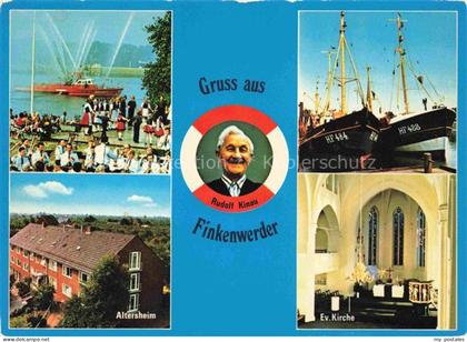 Finkenwerder Finkwarder Hamburg Feuerloeschboot Fest Altersheim Fischkutter Ev K