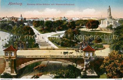 HAMBURG  CITY Kersten Miles Bruecke mit Bismarckdenkmal