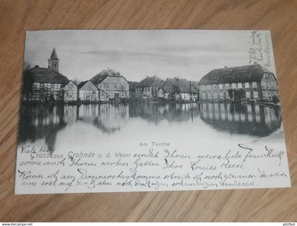 alte AK - Grohnde b. Emmerthal , 1904 , nach Hedemünden , Ansichtskarte !!!