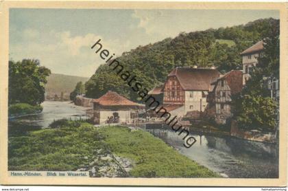 Hannoversch-Münden - Blick ins Wesertal - Verlag J. Herzel Hann. Münden