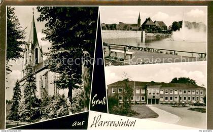 Harsewinkel Kath Pfarrkirche Stadtpark und Rathaus