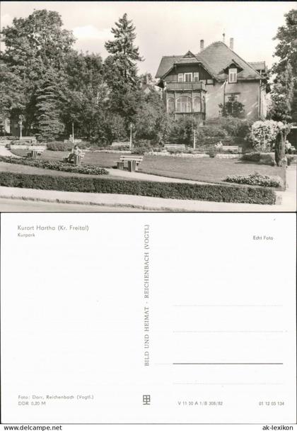 Ansichtskarte Hartha Kurpark 1982