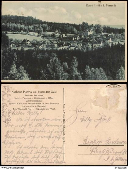 Ansichtskarte Hartha Stadtblick 1928